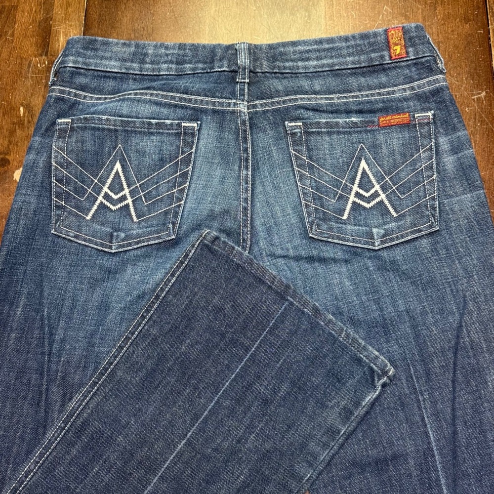 7 For All Mankind A Pocket Flare Jeans Women Tagged 29 fits Sz 32x31 U130BFF055U
